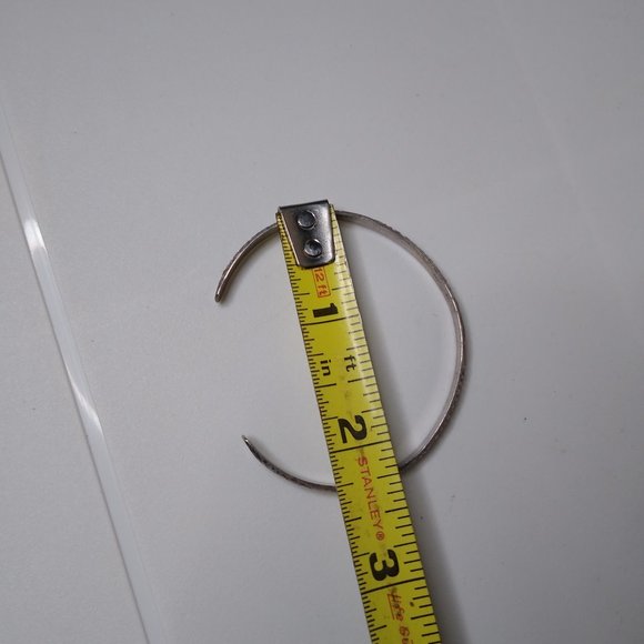 Vintage Small Sterling Decorative Open Bangle - Picture 11 of 14